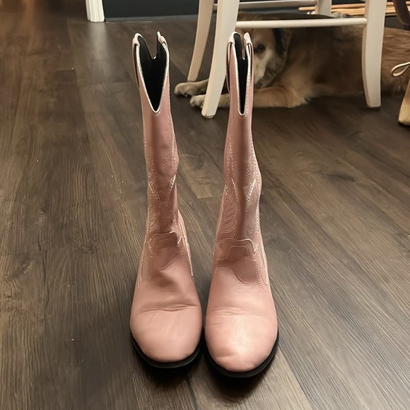 Baby Pink cowboy boots size 7 - Picture 3 of 5